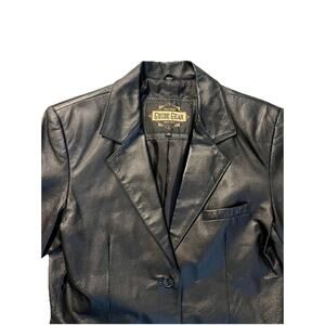 Guide Gear Leather Blazer Jacket Career Office‎ Moto Biker Black M Whimsigoth